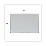 Universal® Magnetic Steel Dry Erase Marker Board, 72 x 48, White Surface, Aluminum/Plastic Frame (UNV43735) Each