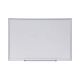 Universal® Deluxe Melamine Dry Erase Board, 36 x 24, Melamine White Surface, Silver Aluminum Frame (UNV44624) Each