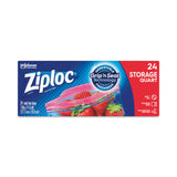 Ziploc® Seal Top Bags, Quart, 7.44" x 7", Clear, 24/Box (SJN383235) Box of 24