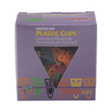 GEM® Plastic Paper Clips, Medium, Smooth, Assorted Colors, 500/Box (GEMPC0300) Box of 500