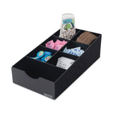 Vertiflex® Commercial Grade Condiment Caddy, 7 Compartments, 8.75 x 16 x 5.25, Black (VRTVFCC169) Each