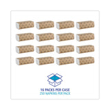 Boardwalk® Multifold Paper Towels, 1-Ply, 9 x 9.45, White, 250 Towels/Pack, 16 Packs/Carton (BWK6200) Case of 4000