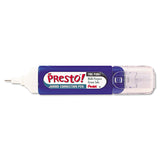 Pentel® Presto! Multipurpose Correction Pen, 12 ml, White (PENZL31W) Each