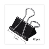 Universal® Binder Clips, Mini, Black/Silver, 12/Box (UNV10199) 1 Dozen