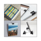 Universal® Binder Clips with Storage Tub, (50) Small (0.75"), (10) Medium (1.25"), Black/Silver (UNV11160) Pack of 60