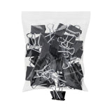 Universal® Binder Clip Zip-Seal Bag Value Pack, Medium, Black/Silver, 36/Pack (UNV10210VP) Pack of 36
