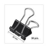 Universal® Binder Clip Zip-Seal Bag Value Pack, Medium, Black/Silver, 36/Pack (UNV10210VP) Pack of 36