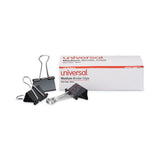 Universal® Binder Clips, Medium, Black/Silver, 12/Box (UNV10210) Pack of 12