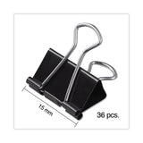 Universal® Binder Clip Value Pack, Mini, Black/Silver, 36/Box (UNV10199VP3) Pack of 36