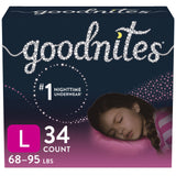 GoodNites® Female Youth Absorbent Underwear Pull On with Tear Away Seams Large Disposable Heavy Absorbency (1184207_CS) 34/CS