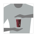 SOLO® Paper Hot Drink Cups in Bistro Design, 16 oz, Maroon, 300/Carton (SCCOF16BI0041) Case of 300