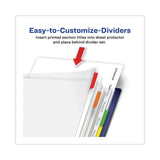 Avery® Clear Easy View Plastic Dividers with Multicolored Tabs and Sheet Protector, 8-Tab, 11 x 8.5, Clear, 1 Set (AVE16741) Set of 8