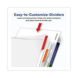 Avery® Clear Easy View Plastic Dividers with Multicolored Tabs and Sheet Protector, 5-Tab, 11 x 8.5, Clear, 1 Set (AVE16740) Set of 5
