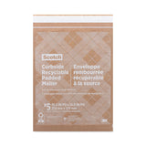 Scotch™ Curbside Recyclable Padded Mailer, #5, Bubble Cushion, Self-Adhesive Closure, 12 x 17.25, Natural Kraft, 100/Carton (MMMCR51) Case of 100