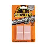 Gorilla® Tough and Clear Double-Sided Mounting Tape, Holds Up to 0.58 lb per Pair (Up to 7 lb per 24), 1" x 1", Clear, 24/Pack (GOR6067202) 1 Pack