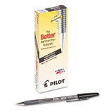 Pilot® Better Ballpoint Pen, Stick, Medium 1 mm, Black Ink, Smoke Barrel, Dozen (PIL35711) 1 Dozen
