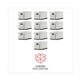 Universal® Basic-Duty Economy Record Storage Boxes, Letter/Legal Files, 12" x 15" x 10", White, 10/Carton (UNV25223) Carton of 10