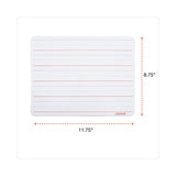 Universal® Lap/Learning Dry-Erase Board, Penmanship Ruled, 11.75 x 8.75, White Surface, 6/Pack (UNV43911) Pack of 6