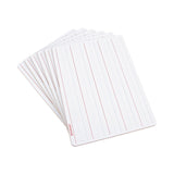 Universal® Lap/Learning Dry-Erase Board, Penmanship Ruled, 11.75 x 8.75, White Surface, 6/Pack (UNV43911) Pack of 6