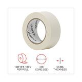 Universal® General-Purpose Masking Tape, 3" Core, 48 mm x 54.8 m, Beige, 2/Pack (UNV51302) Pack of 2 Rolls