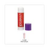 Universal® Glue Stick, 1.3 oz, Applies Purple, Dries Clear, 12/Pack (UNV74752) Box of 12