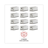Universal® Deluxe Quick Set-up String-and-Button Boxes, Letter Files, White, 12/Carton (UNV75121) Case of 12