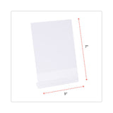 Universal® Clear L-Style Freestanding Frame, 5 x 7 Insert, 3/Pack (UNV76850) Pack of 3