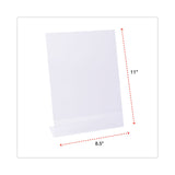 Universal® Clear L-Style Freestanding Frame, 8.5 x 11 Insert, 3/Pack (UNV76852) Pack of 3
