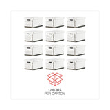 Universal® Medium-Duty Lift-Off Lid Boxes, Letter/Legal Files, 12" x 15" x 10", White, 12/Carton (UNV85700) Carton of 12