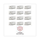 Universal® Medium-Duty Easy Assembly Storage Box, Legal Files, White, 12/Carton (UNV95221) Case of 12