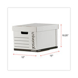 Universal® Heavy-Duty Fast Assembly Lift-Off Lid Storage Box, Letter/Legal Files, White, 12/Carton (UNV95224) Case of 12