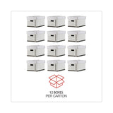 Universal® Professional-Grade Heavy-Duty Storage Boxes, Letter/Legal Files, White, 12/Carton (UNV95225) Case of 12