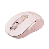 Logitech® Signature M650 Wireless Mouse, Medium, 2.4 GHz Frequency, 33 ft Wireless Range, Right Hand Use, Rose (LOG910006251) Each