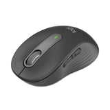 Logitech® Signature M650 Wireless Mouse, Large, 2.4 GHz Frequency, 33 ft Wireless Range, Right Hand Use, Graphite (LOG910006231) Each