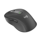 Logitech® Signature M650 for Business Wireless Mouse, Medium, 2.4 GHz Frequency, 33 ft Wireless Range, Right Hand Use, Graphite (LOG910006272) Each