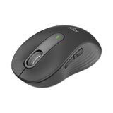 Logitech® Signature M650 for Business Wireless Mouse, Medium, 2.4 GHz Frequency, 33 ft Wireless Range, Right Hand Use, Graphite (LOG910006272) Each