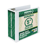 Samsill® Earth's Choice Plant-Based Round Ring View Binder, 3 Rings, 5" Capacity, 11 x 8.5, White (SAM18907) Each