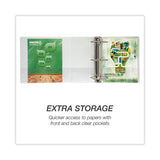 Samsill® Earth's Choice Plant-Based Round Ring View Binder, 3 Rings, 5" Capacity, 11 x 8.5, White (SAM18907) Each