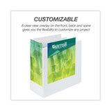 Samsill® Earth's Choice Plant-Based Round Ring View Binder, 3 Rings, 5" Capacity, 11 x 8.5, White (SAM18907) Each