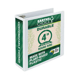 Samsill® Earth's Choice Plant-Based Round Ring View Binder, 3 Rings, 4" Capacity, 11 x 8.5, White (SAM18997) Each