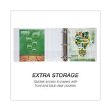 Samsill® Earth's Choice Plant-Based Round Ring View Binder, 3 Rings, 4" Capacity, 11 x 8.5, White (SAM18997) Each