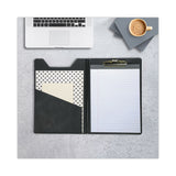 Samsill® Value Padfolio, Heavyweight Sealed Vinyl, Brass Clip, Inside Front Pocket, Black (SAM71410) Each