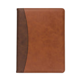 Samsill® Two-Tone Padfolio with Spine Accent, 10.6w x 14.25h, Polyurethane, Tan/Brown (SAM71656) Each