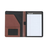 Samsill® Contrast Stitch Leather Padfolio, 6.25w x 8.75h, Open Style, Brown (SAM71736) Each
