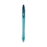 BIC® ReVolution Ocean Bound Ballpoint Pen, Retractable, Medium 1 mm, Black Ink, Translucent Blue Barrel, Dozen (BICBPRR11BK) 1 Dozen