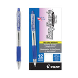 Pilot® EasyTouch Ballpoint Pen, Retractable, Fine 0.7 mm, Blue Ink, Clear Barrel, Dozen (PIL32211) 1 Dozen