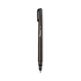 Sharpie® Water-Resistant Ink Porous Point Pen, Stick, Fine 0.4 mm, Black Ink, Black Barrel, 4/Pack (SAN1742661) Pack of 4