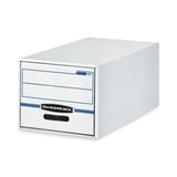 Bankers Box® STOR/DRAWER Basic Space-Savings Storage Drawers, Legal Files, 16.75 x 19.5 x 11.5, White/Blue (FEL00722EA) Each