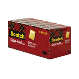 Scotch® Super-Hold Tape Refill, 1" Core, 0.75" x 27.77 yds, Transparent, 6/Pack (MMM700K6) Pack Of 6
