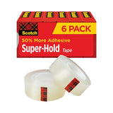 Scotch® Super-Hold Tape Refill, 1" Core, 0.75" x 27.77 yds, Transparent, 6/Pack (MMM700K6) Pack Of 6